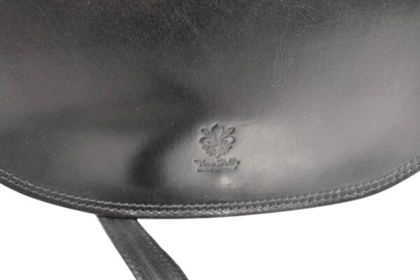 Dámska retro kožená crossbody čierna kabelka V597 - Image 7