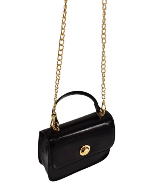 Elegantná dámska čierna laková kabelka NOBO N291 - Image 6