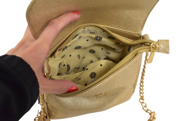 Spoločenská zlatá crossbody dámska kabelka MONNARI M254 - Image 5