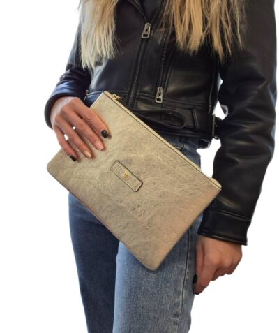 Kozmetická kožená zlatá taška/listovka BAGGER 0140-3