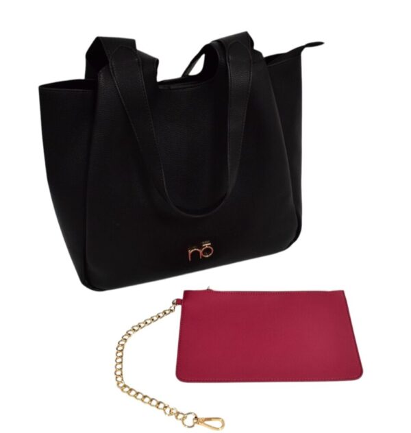 Dámska veľká čierna shopper kabelka NOBO N317 - Image 2