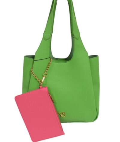 Dámska veľká zelená shopper kabelka NOBO N317