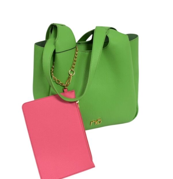 Dámska veľká zelená shopper kabelka NOBO N317 - Image 2