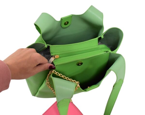 Dámska veľká zelená shopper kabelka NOBO N317 - Image 4