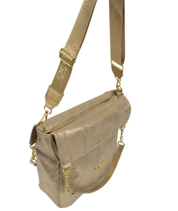Veľká dámska shopper zlatá kabelka VIA55 V164 - Image 2