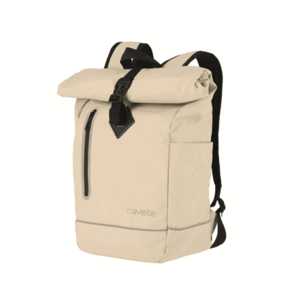 Roll-top bledý krémový batoh Travelite veľký 9631