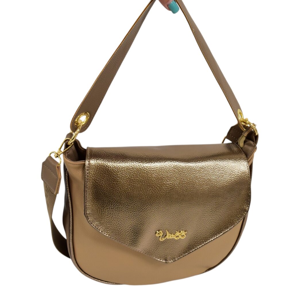 Dámska crossbody preklop hnedá kabelka VIA55 V220 – Obrázok 3