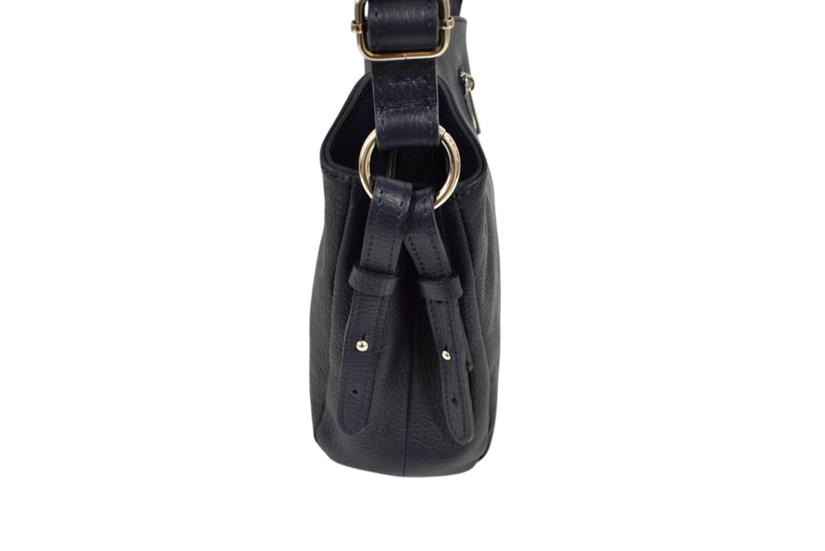 Dámska kožená modrá crossbody kabelka ITALY V123 – Obrázok 6