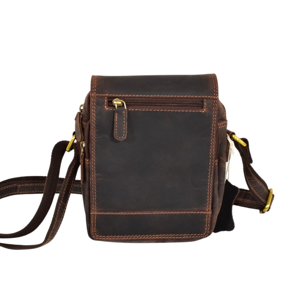 Pánska crossbody kožená hnedá kabelka ITALY 808