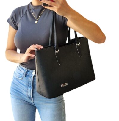 Dámska elegantná biznis čierna kabelka KAREN K140