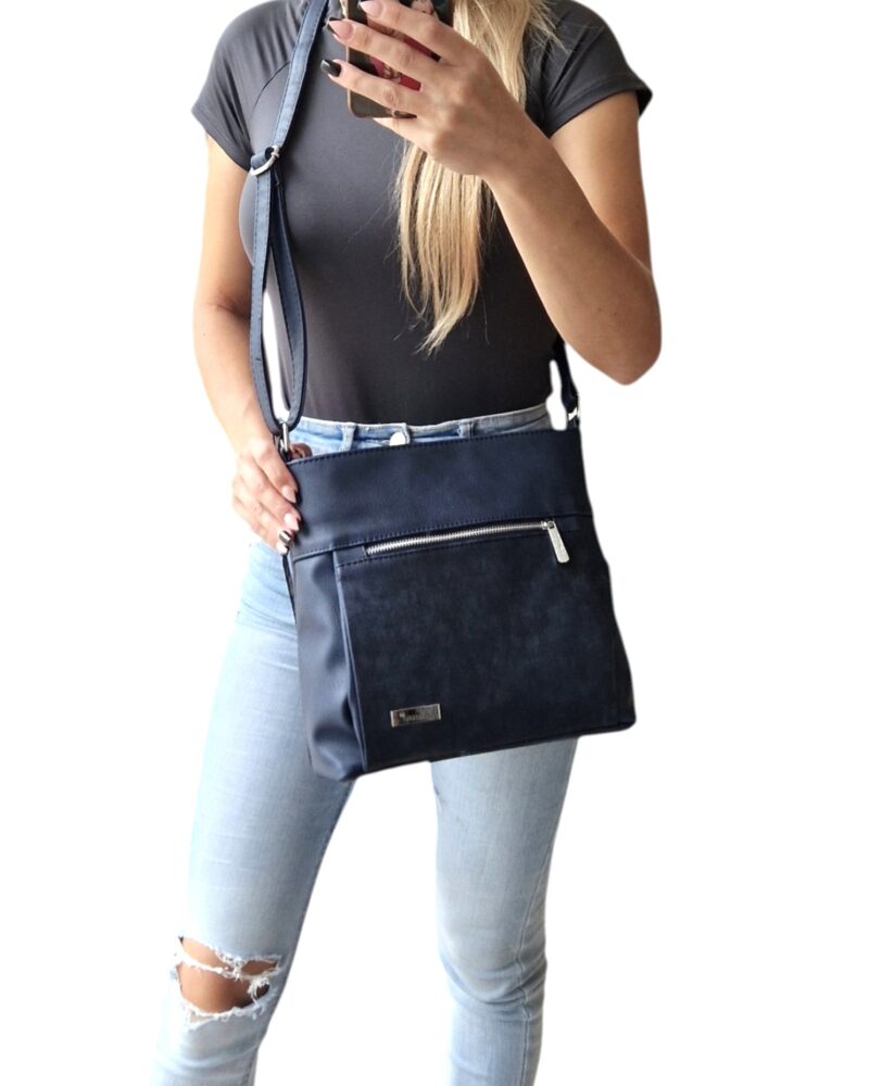 Crossbody dámska modrá kabelka KAREN K160