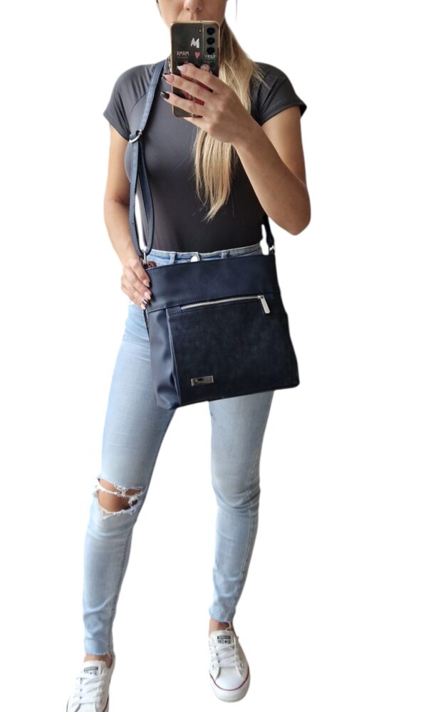 Crossbody dámska modrá kabelka KAREN K160 – Obrázok 7