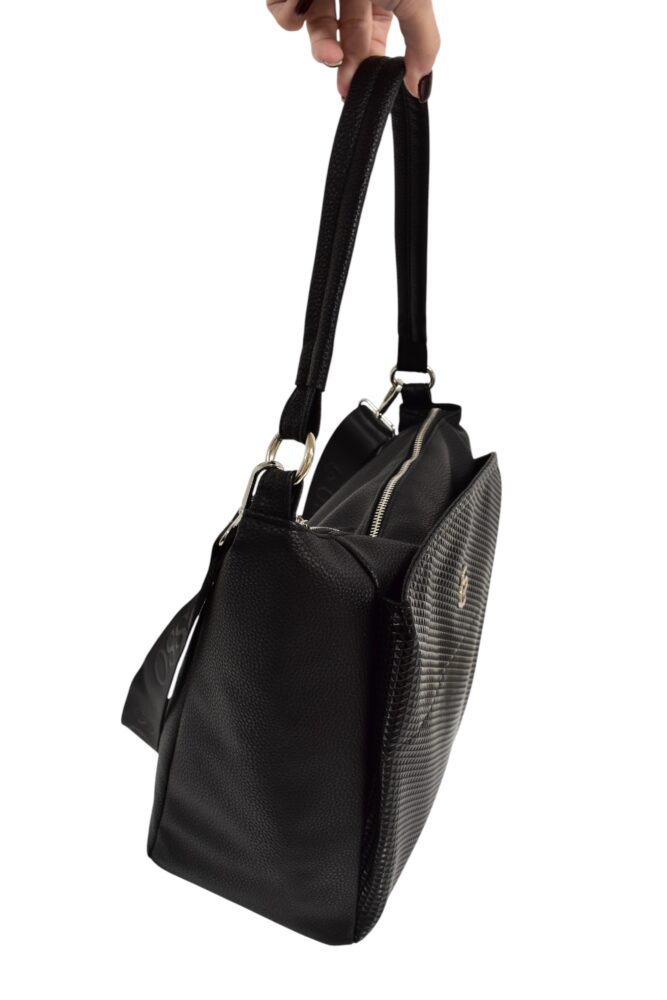 Dámska crossbody čierna kabelka GROSSO GS54 – Obrázok 7