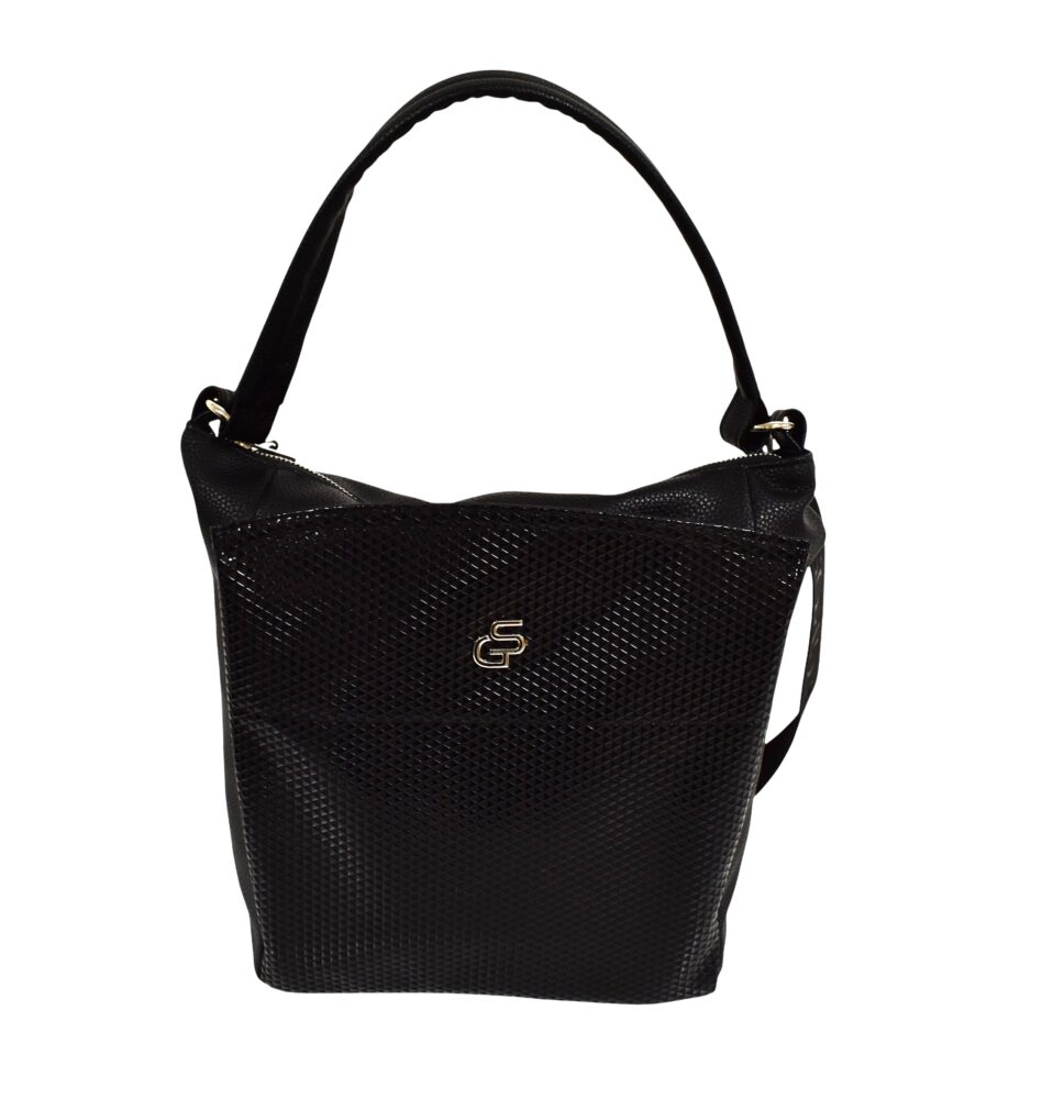 Dámska crossbody čierna kabelka GROSSO GS54 – Obrázok 3