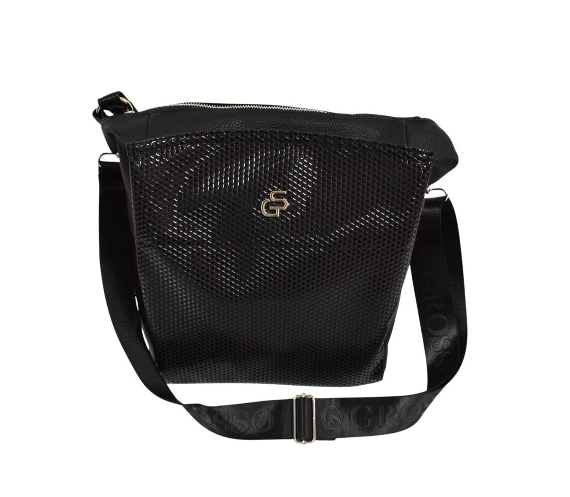 Dámska crossbody čierna kabelka GROSSO GS54 – Obrázok 2