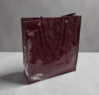 Shopper lakovaná bordová, vínová taška BAGGER 0070