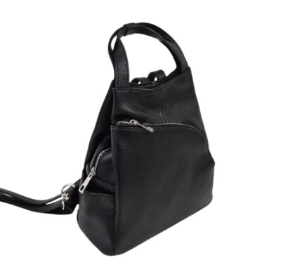 Športovo elegantný dámsky čierny ruksak ITALY V13