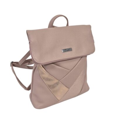 Dámsky pudrový praktický ruksak do mesta KAREN K39