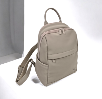 Praktický mestský dámsky ruksak sivo hnedý DJ732