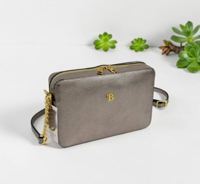 Kožená bronzová crossbody kabelka BAGGER 0101