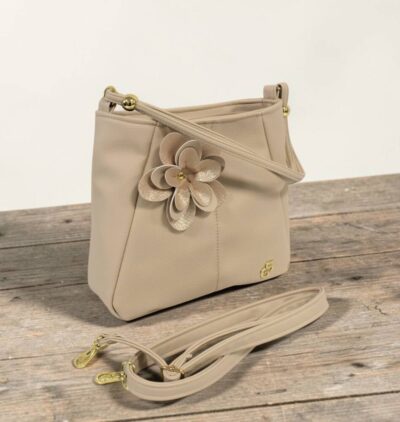 Dámska krémová kabelka do ruky/na rameno GS787