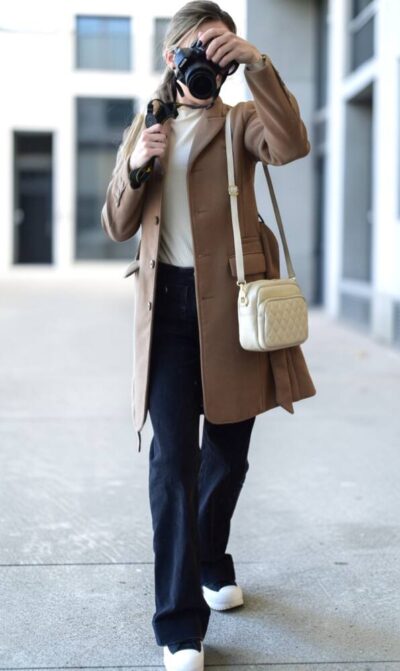 Dámska kožená krémová crossbody kabelka  862