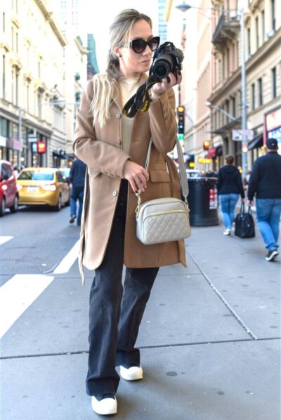 Dámska kožená šedá crossbody kabelka ITALY 862