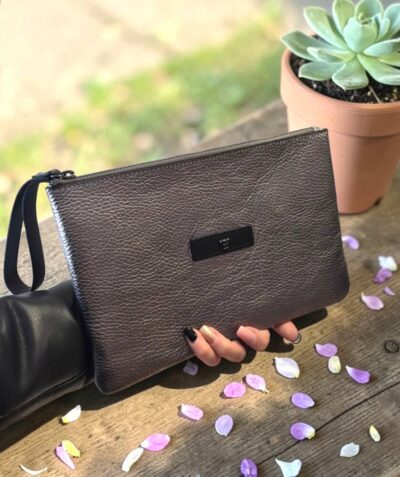 Kozmetická kožená grafitová listovka BAGGER 0140-3