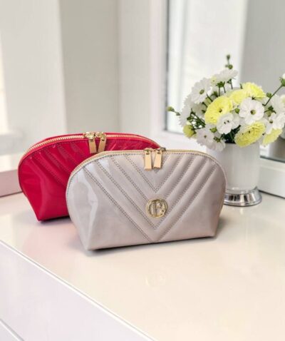 Kožená béžová kozmetická taška BAGGER 0074