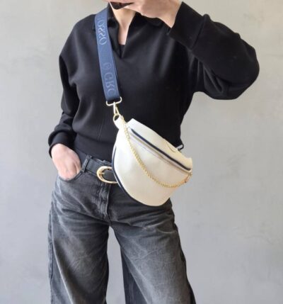 Dámska praktická bielo modrá ľadvinka GROSSO GS1