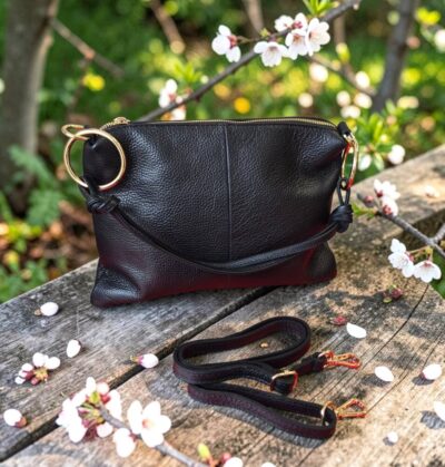 Kabelku môžete nosiť ako listovú, ako crossbody – krížom cez plece s dlhým prídavným ramienkom, alebo len do ruky s kratším uškom