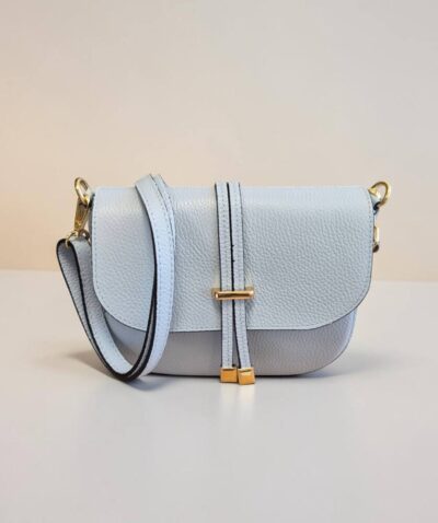 Malá kožená crossbody modrá kabelka ITALY 152