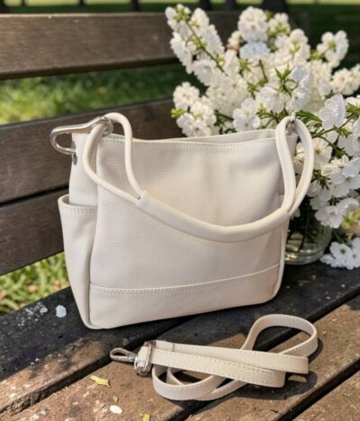 Elegantná kožená dámska maslová kabelka ITALY 147