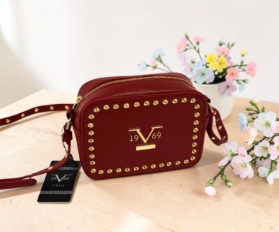 Crossbody dámska bordová kabelka ITALIA VERSACE V501