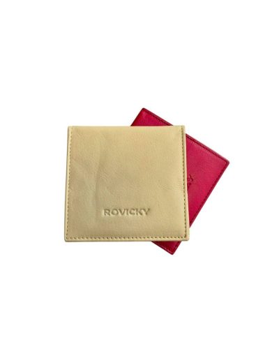 Mini kožená dámska béžová peňaženka ROVICKY R2