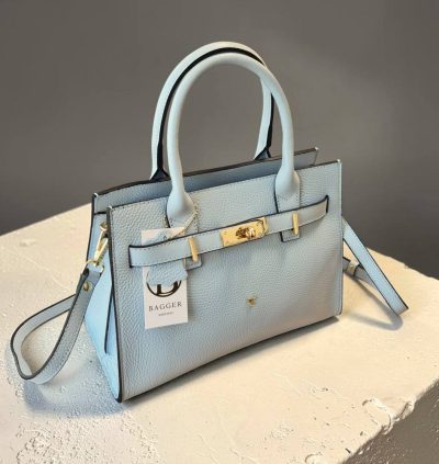 Kožená baby blue dámska kabelka BAGGER 0195