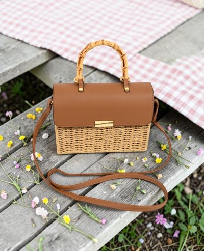 Hnedá slamená crossbody/do ruky VIA V223