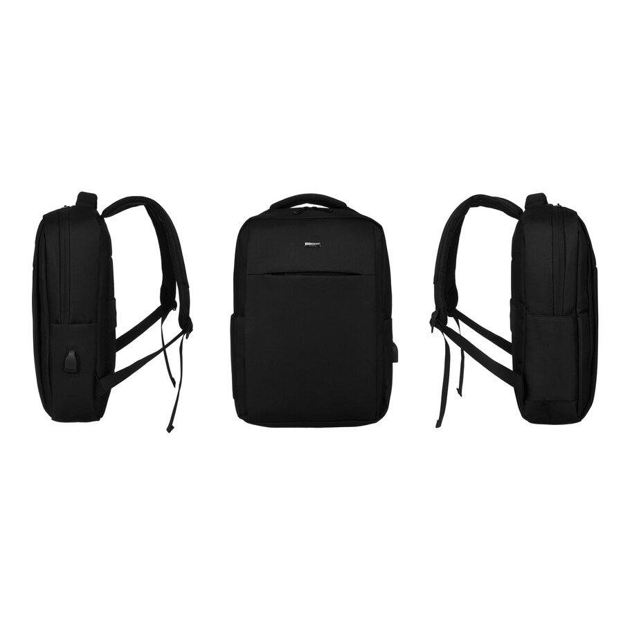 Veľký cestovný čierny ruksak s USB PETERSON P32 – Obrázok 5