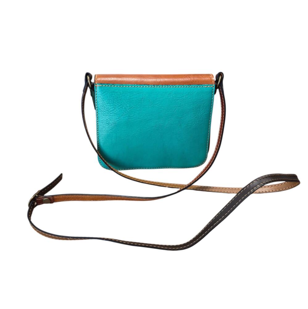 Kožená crossbody farebná kabelka Vintage ITALY 852 – Obrázok 6