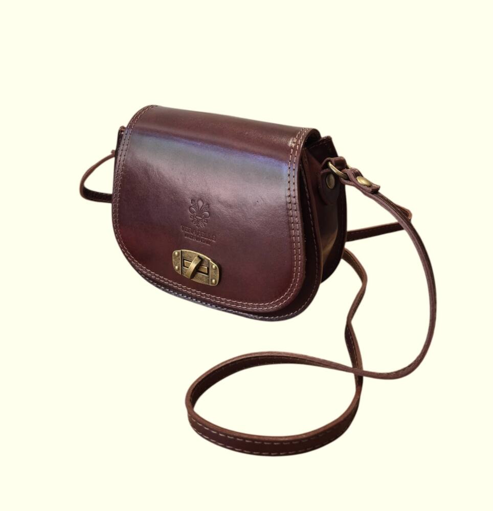 Kožená crossbody hnedá kabelka Vintage ITALY 852 – Obrázok 3