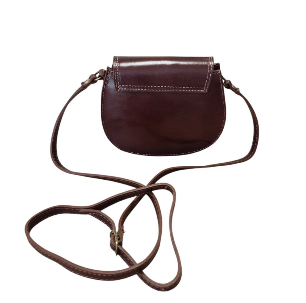 Kožená crossbody hnedá kabelka Vintage ITALY 852 – Obrázok 9