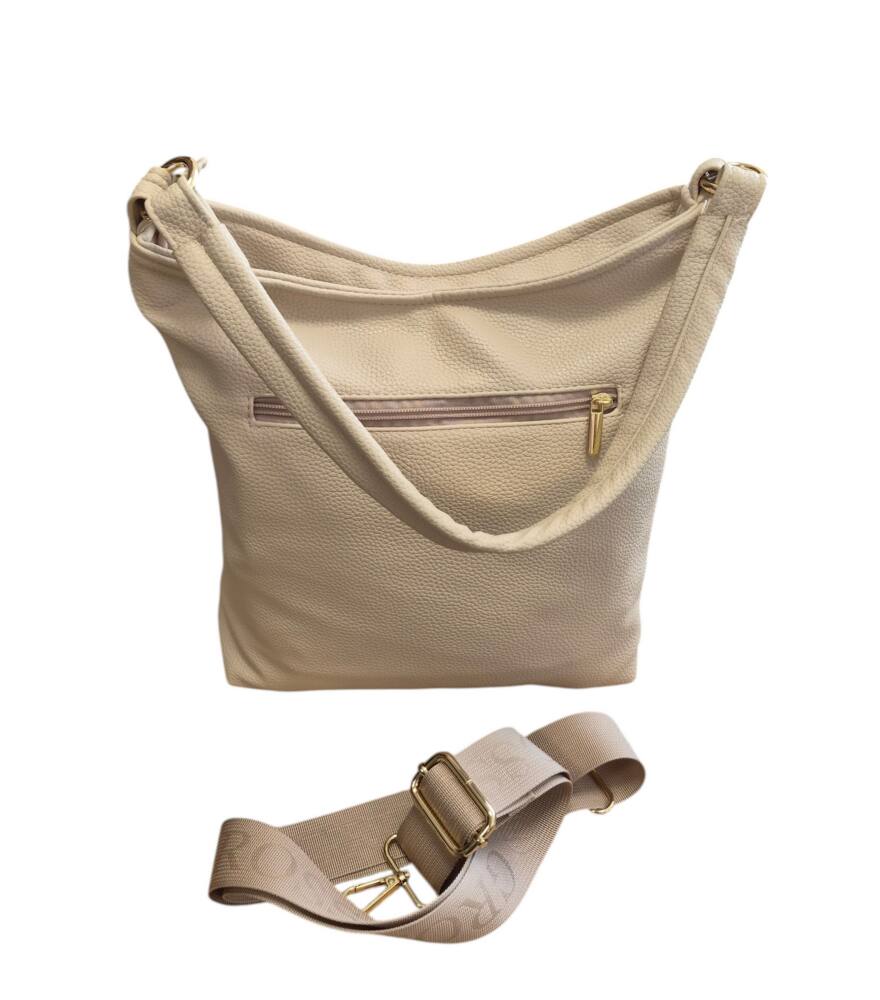 Crossbody dámska krémová kabelka GROSSO GS68 – Obrázok 5