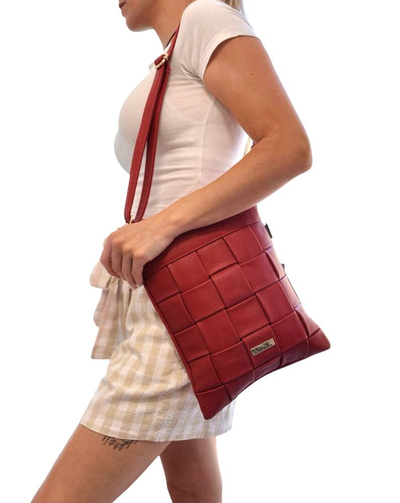Červená štýlová crossbody KAREN K543 – Obrázok 6