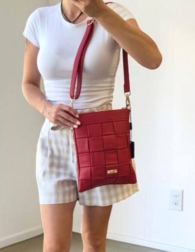 Červená štýlová crossbody KAREN K543