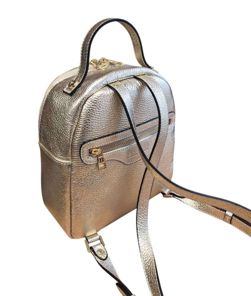 Kožený elegantný dámsky zlatý ruksak BAGGER 0154 – Obrázok 6