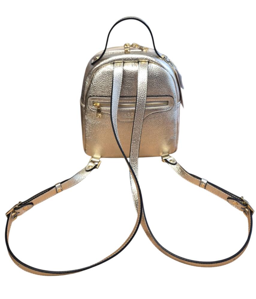 Kožený elegantný dámsky zlatý ruksak BAGGER 0154 – Obrázok 7