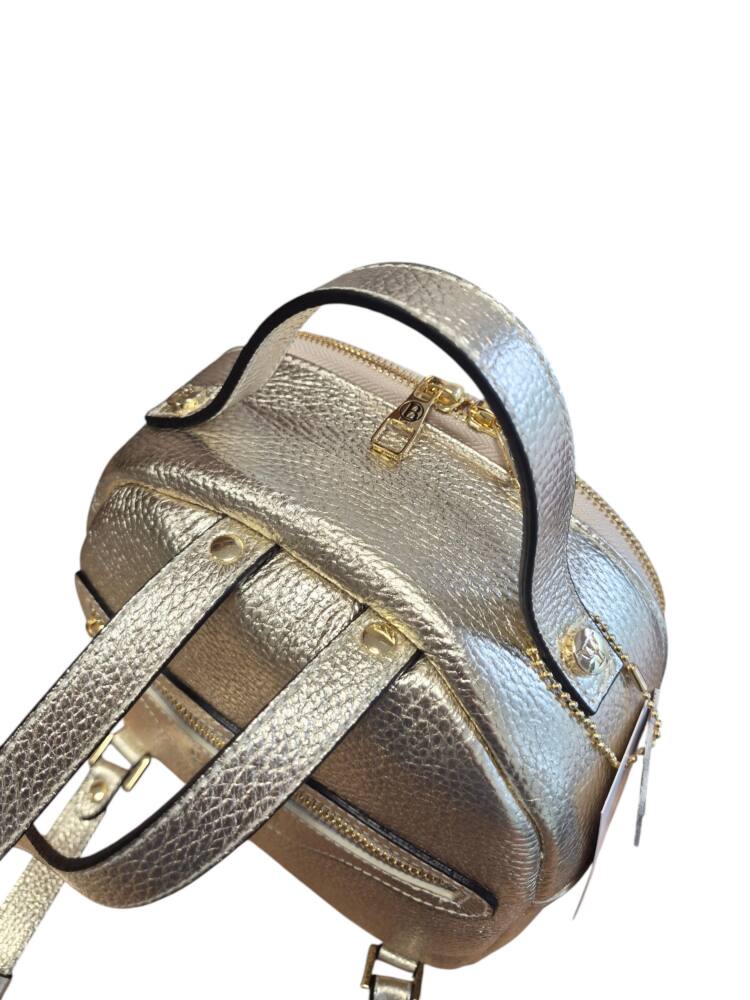Kožený elegantný dámsky zlatý ruksak BAGGER 0154 – Obrázok 5