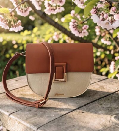 Oválna hnedá malá crossbody PETERSON kabelka 145