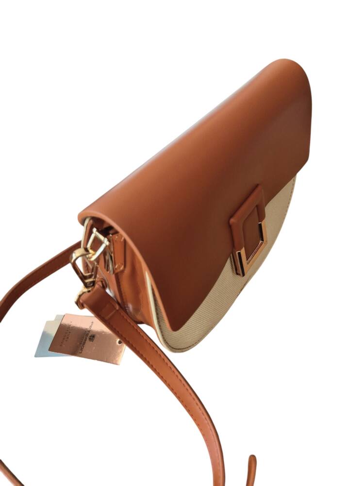 Oválna hnedá malá crossbody PETERSON kabelka 145 – Obrázok 3