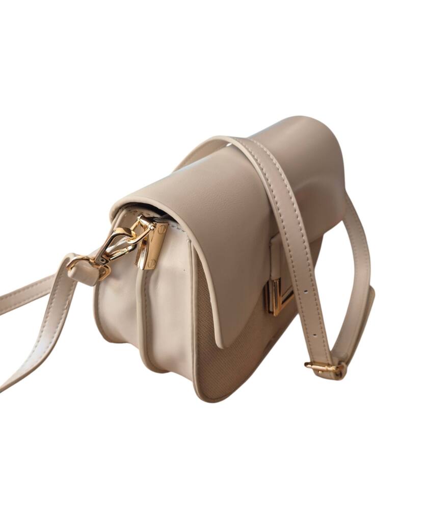 Oválna béžová malá crossbody kabelka PETERSON 145 – Obrázok 4